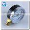 High quality 2.5 inch black steel gas pressure gauge with bottom connection