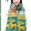 Knitted christmas scarves shawl jacquard reindeer