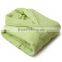 Plain Coral Fleece Bathrobe Green Color Warm Robe