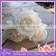 Hand made Artificial Flowers White Rose Head For Decoration
