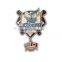 Soft enamel high quality custom metal cap badge