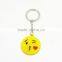 Hot selling cute face designs keychain/ custom soft pvc keychains/ promotion key ring
