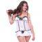 Top sale sheer white bra set lingerie