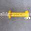 electric fence gate handle with spring of yellow