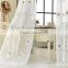 white romantic sakura embroidered voile fabric for hotel curtain