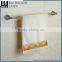 Contemporary Multi-Purpos Zinc Alloy Brush Nicked Bathroom Sanitary Items Wall Mounted Single Towel Bar