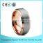 8MM Rose Gold Tungsten Carbide Ring, Brushed Two Tone Tungsten Carbide Ring, Hot Sale Tungsten Ring