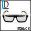 European Style Flat Top Wooden Sunglasses Black Bamboo Wooden Sunglasses