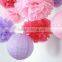 Hanging Decorations Little Bee - 7 Tissue Paper Pom Poms and 3 Paper Lantern - Fast Shipping - Wedding / Baby Shower / Party /