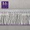 Fashion garment white 16cm width water soluble french lace trimming with fringe