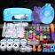 9W UV Lamp Gel Dryer Lamp + Nail Art Nail Acrylic Powder Brushes Tips Kit Set
