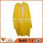 profession OEM beautiful yellow polyester raincoats long sleeve waterproof rain coats for promotion