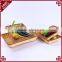 Cheap custom rectangular shape fruit vegetable display basket hand woven baskets