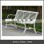 Arlau Cast Aluminum,Outdoor Metal Chair,White Wrought Iron Outdoor Bench