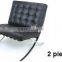 Living Room Furniture Black/white Leather Leisure Lounge Chair (EOE Brand)