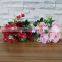 Pink silk rose flower bouquet