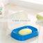 new creative portable plastic soap holder box with draining tray