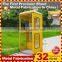 Outdoor freestanding public telephone booth model