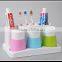 Family plastic toothbrush holder set with three cups