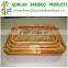 Natural color bamboo folding apple basket with 4 tier