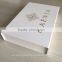 customized fashion luxury white folding lid magnetic box for bed linen