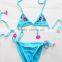 Fitness Open Full Sex Blue Swimwear