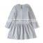 S33557W 2017 Fashion Long Sleeve Cotton Girls Casual Children Dresses