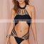 M885 Runwaylover2016 Ladies Sexy Black Bandage One Piece Bikini Swimwear