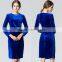 B40996A Fashion 6 colors women casual velvet dress