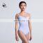 117141040 Division Half sleeve Printing Spandex Elegant Ballet Leotards