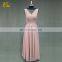 Real Sample Cheap Lace Chiffon Sleeveless Long Bridesmaid Dress