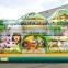 Jungle inflatable bouncy castle with water slide trampoline slide