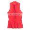 Hot sale womens Anti UV comfortable high neck red sleeveless zip rash guard