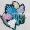 Hotest embroidery leaves with pearl flower patch
