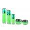 Latest New Model 100Ml Green Skin Care Glass Cosmetic Lotion Bottle With 30G Jar