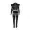 Fashion Sexy women Casual Outfits Winter Overalls PU Leather Crop Shirt+Split Pant Tracksuit Two Pieces Set