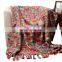 High Quality Tropical Style Multi-Color Rainbow Throw Blanket 63" X 49"