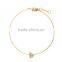 WL1067 Fashionable trendy chian bracelet with gold clasp and letter k Name bracelet letters