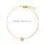 WL1064 14k gold chain link bracelets girls hand chain bracelet