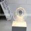High quality modern design glass dome lamp shade table lamp indoor decorative bedside night lights for bedroon