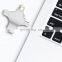 Metal usb flash drive OTG USB2.0 promotional gift stick 8G 16G 32G 4G 4 in 1 OTG flash drive