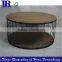round coffee table ,cedar top coffee table ,metal grid base Coffee Table