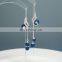 Long chic 8-9mm real fresh water solid 925 silver earring pearl