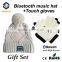 phone calling bluetooth beanie and smartphone knitting glove for touch screen