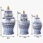 Traditional Chinese Vintage Ceramic Ginger Jar Porcelain Antique Vase Blue And White Vase Home Decoration
