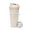 High Quality Biodegradable Wheat Straw Eco Friendly Shaker Bottle Seal Leak Proof Flip Lid Fitness Gym With Custom Logo