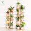 Bamboo 5 Tier 6 Potted Plant Stand Rack Multiple Flower Pot Holder Shelf Indoor Outdoor Planter Display Shelving Unit