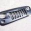 J095-2 Falcon Style Grill With Inserts Black ABS Mesh Angry Front Grill Car Accessories Fit For Jeep W rangler JK 07-17