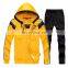 Custom color polyester tracksuit football kits soccer hooded sport football training tracksuit uniform