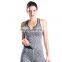 New Style Nylon Spandex Black Tank Top Fitness Gym Tank Top Women's Breathable quick drying tan tops